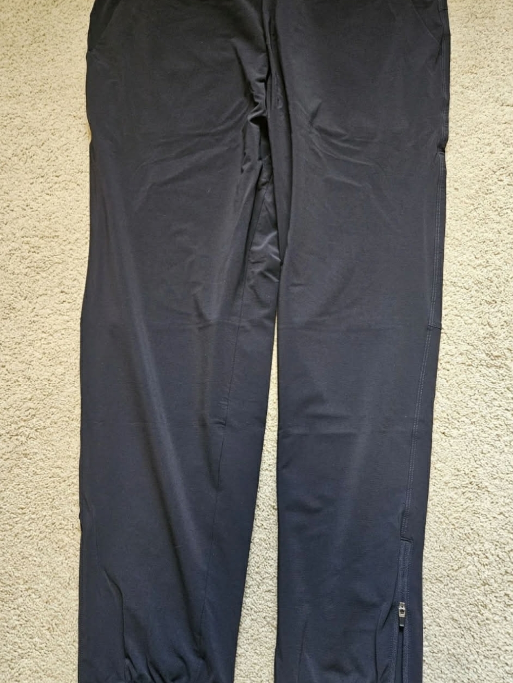 Men's Black Performance Stadium Joggers with Zippered Ankles